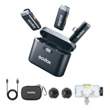 Godox Wes2 Kit2 - Micrófono Inalámbrico Lavalier Para Androi