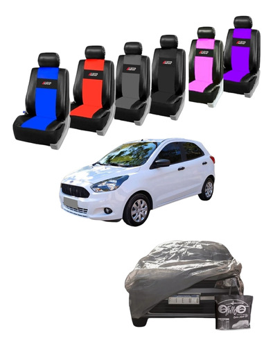 Combo Cubre Asientos + Cubre Coche Uv Ford Ka 5 P Desde 2008