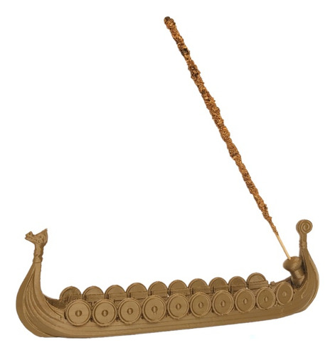 Porta Sahumerio Barco Vikingo Modelo Nórdico De Decoración