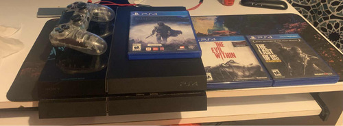 Ps4 Primera Generación 500gb Con Caja Original Y 3 Juegos