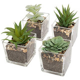 Plantas Suculentas Artificiales Surtidas De Echeveria M...