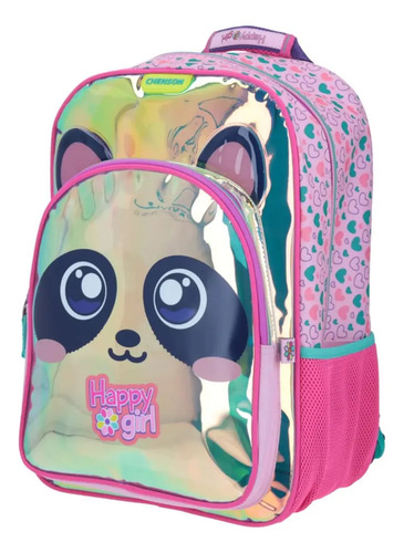Mochila Escolar Grande Chenson Original Lentejuelas, Glitter, Tornasol Mariposa 3d, Jirafa, Osito Panda, Rosa, Morada, Portatablet Primaria Secundaria