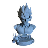 Figura Impresion 3d Busto Vegeta Saiyajin Con Rastreador