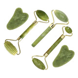 Fuvooi Juego De Rodillo De Jade Gua Sha, Rodillo Facial De J