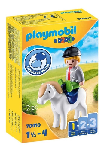 Playmobil 1.2.3 70410 Niño Con Poni Caballo
