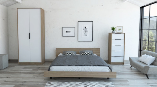 Cama + Closet + Comoda - Miel / Blanco