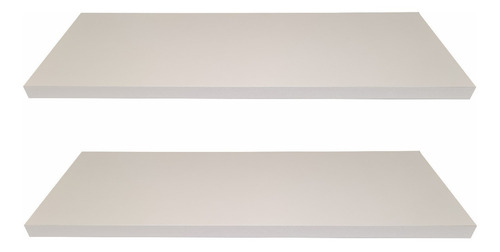 2 Prateleiras Mdf Branco 25mm 1 De 70x30cm E 12 De 70x15cm