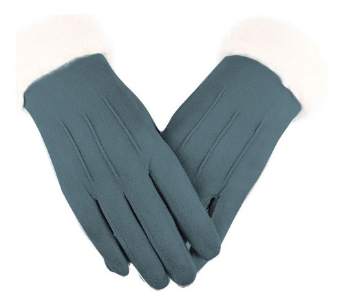 Guantes De Gamuza De Invierno Para Mujer, Pantalla Táctil, W