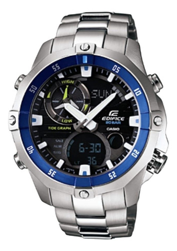 Relógio Casio Edifice Ema 100 Azul Caixa E Lata Sem Uso