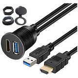 Usb Montar Cable Usb 3 0 2 Puertos Hdmi Cable Y Al Ras ...