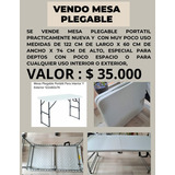 Mesa Plegable Gris