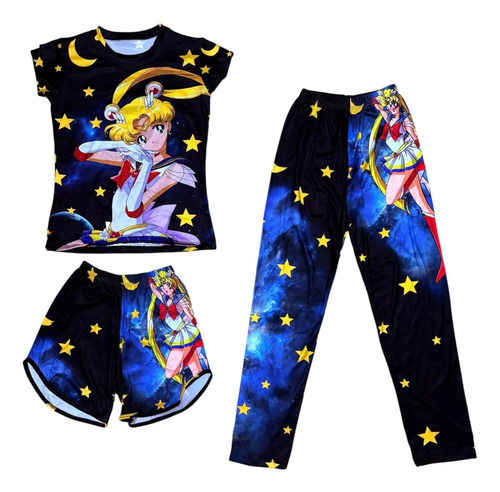 Pijama Para Dama Sailor Moon 3 Pzas