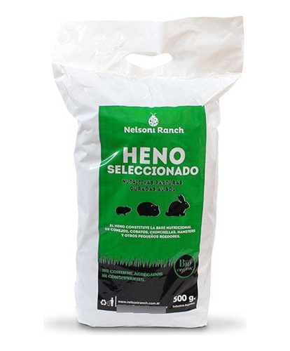 Heno En Rama Nelsoni Ranch 500g Hamster Cobajo Conejo