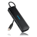 Hub Usb-c 6 En 1 Rshtech A Hdmi Usb 3.0 Aux Pd 100w