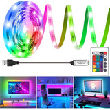 Cinta Led De Tv Conector Usb De 5 Metros Rgb 5v