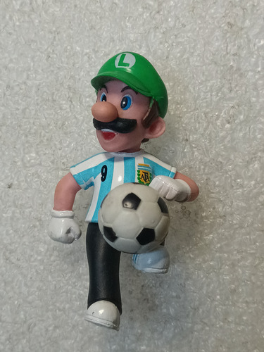 Figura Juguete Luigi Nintendo Jugador Fútbol Argentina