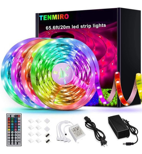 Kit De Tira De Luz Led Rgb De 20 Metros Para Dormitorio