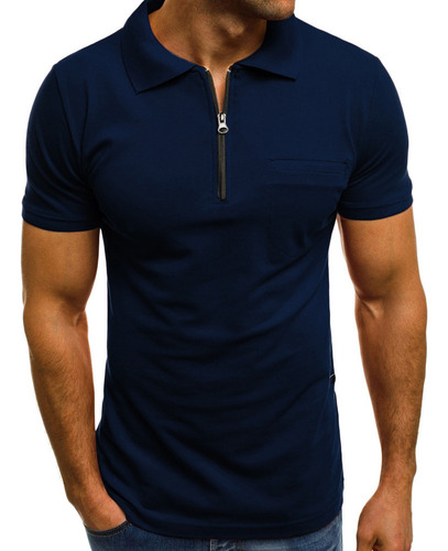 Blusa Camisa De Hombre Con Bolsillos De Manga Corta Delgada