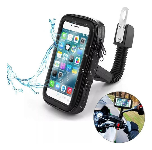 Soporte Porta Celular Moto Impermeable Estuche + Puerto Usb