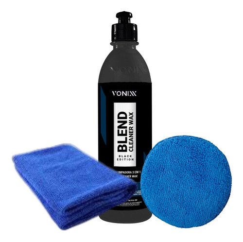 Blend Black Cleaner Wax 500ml Vonixx Aplica Toal Microfibr  
