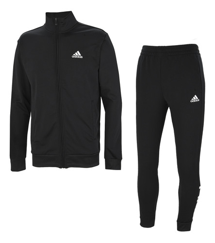 Conjunto adidas Linear Logo Hombre En Negro | Dexter