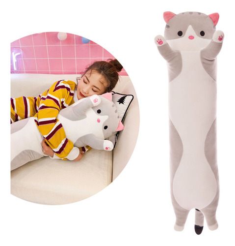 Gatos Peluche Juguetes Almohada Suave Lindo Para Bebes 90cm