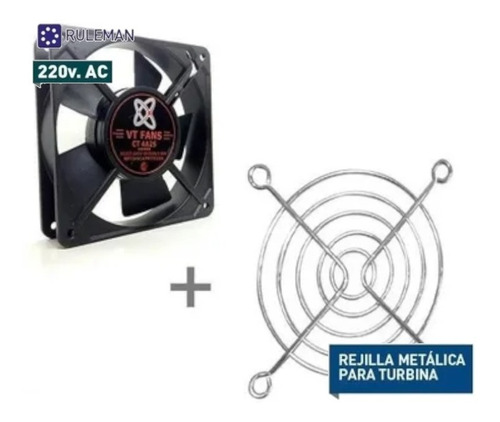 Turbina Fan Cooler 220v 120x120 X25mm Ruleman + Reja Metalic