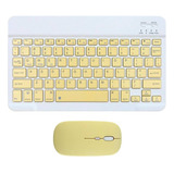 Kit Teclado Y Mouse Bluetooth Celular Tablet Colores