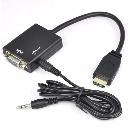 Cable Conversor Hdmi A Vga Video Audio Proyector Ps3 1080p