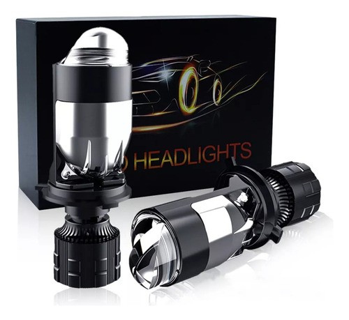 Zq Kit De Faros Delanteros Con Proyector Led H4, Lupa Alta