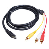 Cable Hdmi A Rca, 1080p, Hdmi Macho A 3rca, Vídeo Y Audio Av