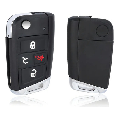 Tangdybwdz Carcasa Llave Para Volkswagen Jetta Polo Golf Seat Ibiza Leon Tarraco Arona 2017 2018 2019 2 Con 4 Botones