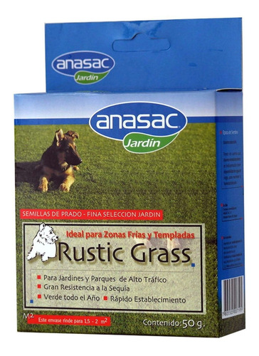 Semilla Pasto Rustic Grass 50 Gr Anasac