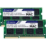 Ramtimetec, 2 X 8 Gb, 1333mhz, Ddr3, Compatible Con Apple