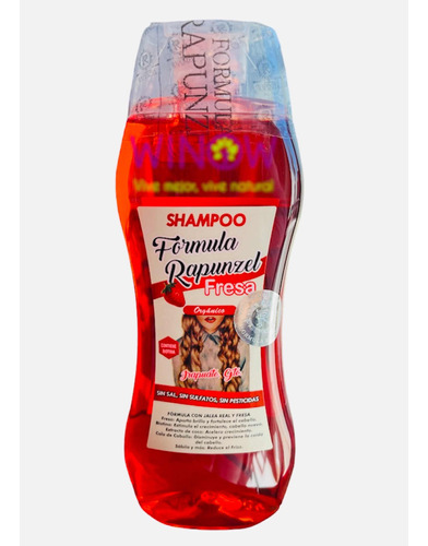 Shampoo De Fresa Orgánico Fórmula Rapunzel