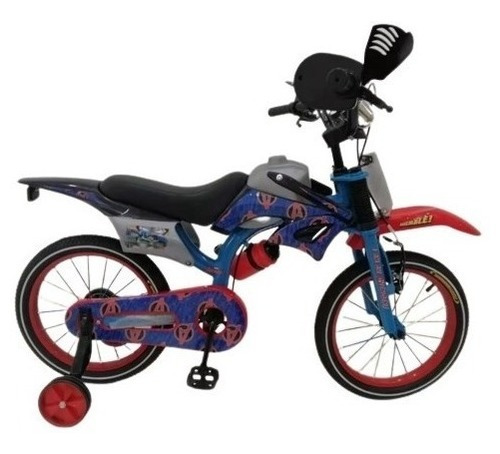 Bicicleta Infantil Moto Cross Rodado 16 Avenger Rueditas