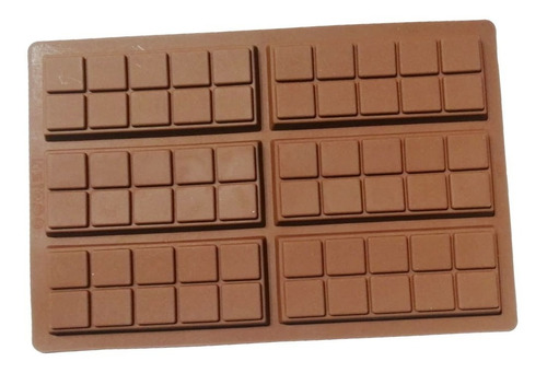 Molde De Silicon Tablillas Chocolate Tabletas Largas 6 Cav