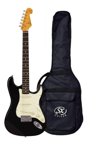 Guitarra Eléctrica Stratocaster Sx Sst62+ Black Con Funda