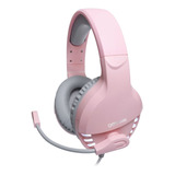Headset Gamer Oex Pink Fox Rosa 7.1 Usb Rosa C/ Led Lateral