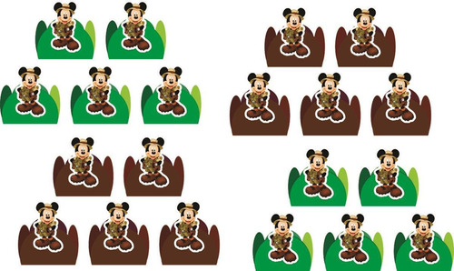 100 Forminhas Para Doces Mickey Safari