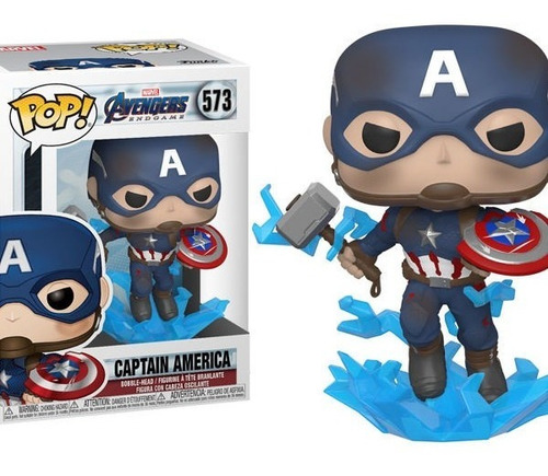 Funko Pop Avengers - Cap America Escudo Roto Y Mjolnir  #573