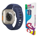 Pulseira De Silicone Mariner Premium Compativel Com Apple Watch Ultra 1 E 2 Iwatch 9 8 7 6 5 4 3 2 1 Se 42mm 44mm 45mm Ultra 49mm - Cor Azul Marinho