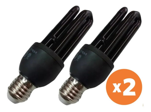 2 Lamparas Led Luz Negras Uv 20w Bajo  Consumo Bares Fiestas