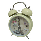 Reloj Despertador Campana Alarma Grande 20cm Luz