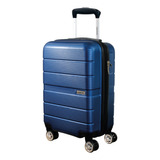 Maleta Rigida 20in Carry On Equipaje De Mano Expandible 10kg Color Azul Rayas