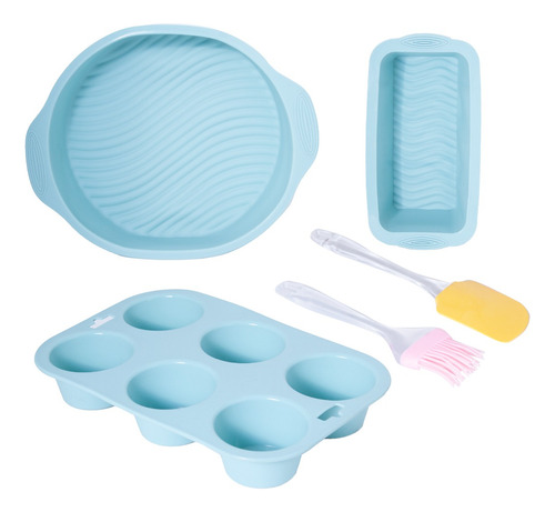 Set Moldes Kit Reposteria Silicona Muffins Tortera Budinera 