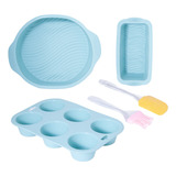 Set Moldes Kit Reposteria Silicona Muffins Tortera Budinera 