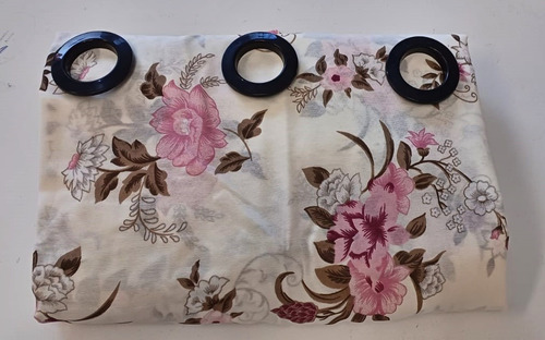 Cortina Floral Estampada Rose Sala ,quarto 2,00mx2,50m