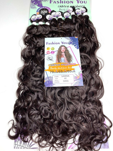 Cabelo Cacheado Fashion You Fibra Orgânica 320g 70 Cm 9 Pcs