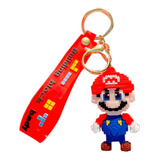 Llavero Mario Bross Colores Luigi 3d En Silicona 3 Piezas